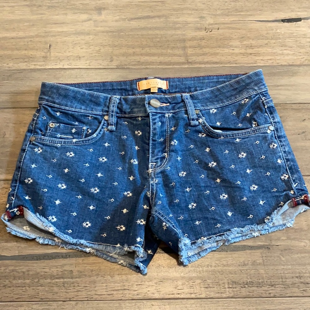Sanctuary Denim Embroidered Jean Shorts Sz 25